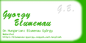 gyorgy blumenau business card